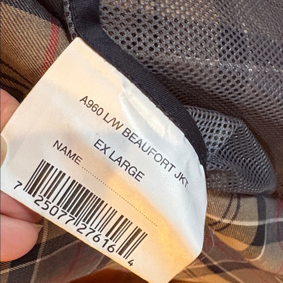 Vintage Barbour Beaufort Jacket Dark Blue Hooded Raincoat A960 XL - Picture 14 of 15